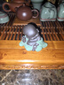陶云尚可爱小和尚茶宠摆件紫砂小沙弥可养手工茶玩茶具茶桌摆件花盆摆件 冥思 大肚弥勒佛 实拍图