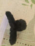秋冬毛绒头发抓夹女大号发量大鲨鱼夹毛毛发夹后脑勺发卡夹子头饰 毛绒抓夹-黑色13cm 实拍图
