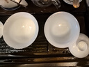 兮元记德化白瓷三才盖碗茶杯薄胎陶瓷大号不烫手泡茶碗三件套功夫茶具 甜白-三清盖碗【175ML】 实拍图