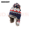 卡蒙（Kenmont）绵羊毛可爱毛球护耳针织帽女粗毛线加绒加厚保暖毛线帽km-9443 实拍图