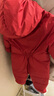 保姆鹅 宝宝羽绒连体服婴儿羽绒服冬装连身服抱服外出服睡袋 中国红 90cm 实拍图