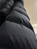 黑冰女款700蓬鹅绒带帽加长羽绒服 防风保暖羽绒大衣 FAF8569 黑色 M 实拍图