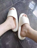 红豆静音拖鞋女士夏季外穿2026新款室内家居浴室防滑eva凉拖男踩屎感 米白 38-39 适合37-38（内长240mm） 实拍图