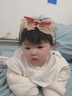 牧余0--3岁婴儿发带女宝宝护囟门帽头花发饰新生儿发箍周岁头饰蝴蝶结 红色皇冠【一个装】 实拍图