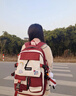 双星书包女韩版双肩包男 初中高中大学生背包大容量耐磨防泼水情侣款 红色【带鸭子挂件+徽章】 实拍图
