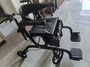 FZK+ 铝合金老人助行器助步器老人购物车手推可坐折叠助行车 3103脚踏可拆(最新款) 实拍图
