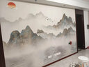 新福壁海墙纸定制3d立体中式水墨山水电视背景墙壁纸客厅壁布卧室墙布壁画 进口无缝闪银布/平方 实拍图