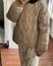 雪中飞新款时尚百搭经典斜插大口袋防风袖口保暖女士短款羽绒服女 奶茶米|7432 175/96A 实拍图