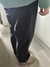 浪莎高腰运动裤女秋冬加绒加厚美式宽松直筒阔腿裤两穿卫裤休闲裤子女 实拍图