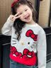 巴拉巴拉【IP】童装儿童毛衣女童中大童毛衫春秋针织衫亲肤拜年 米白10302 120 实拍图
