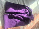 恒源祥中老年人秋衣秋裤女纯棉打底套装妈妈保暖内衣全棉大码宽松棉毛衫 女款中领【紫罗兰】 L (165) 实拍图