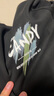 真维斯（Jeanswest）男士卫衣潮牌宽松套头加绒无帽打底衫男大码秋冬季重磅圆领外套男 黑#ZS双面熊胸标 XL 【优质好棉,柔软亲肤】 实拍图