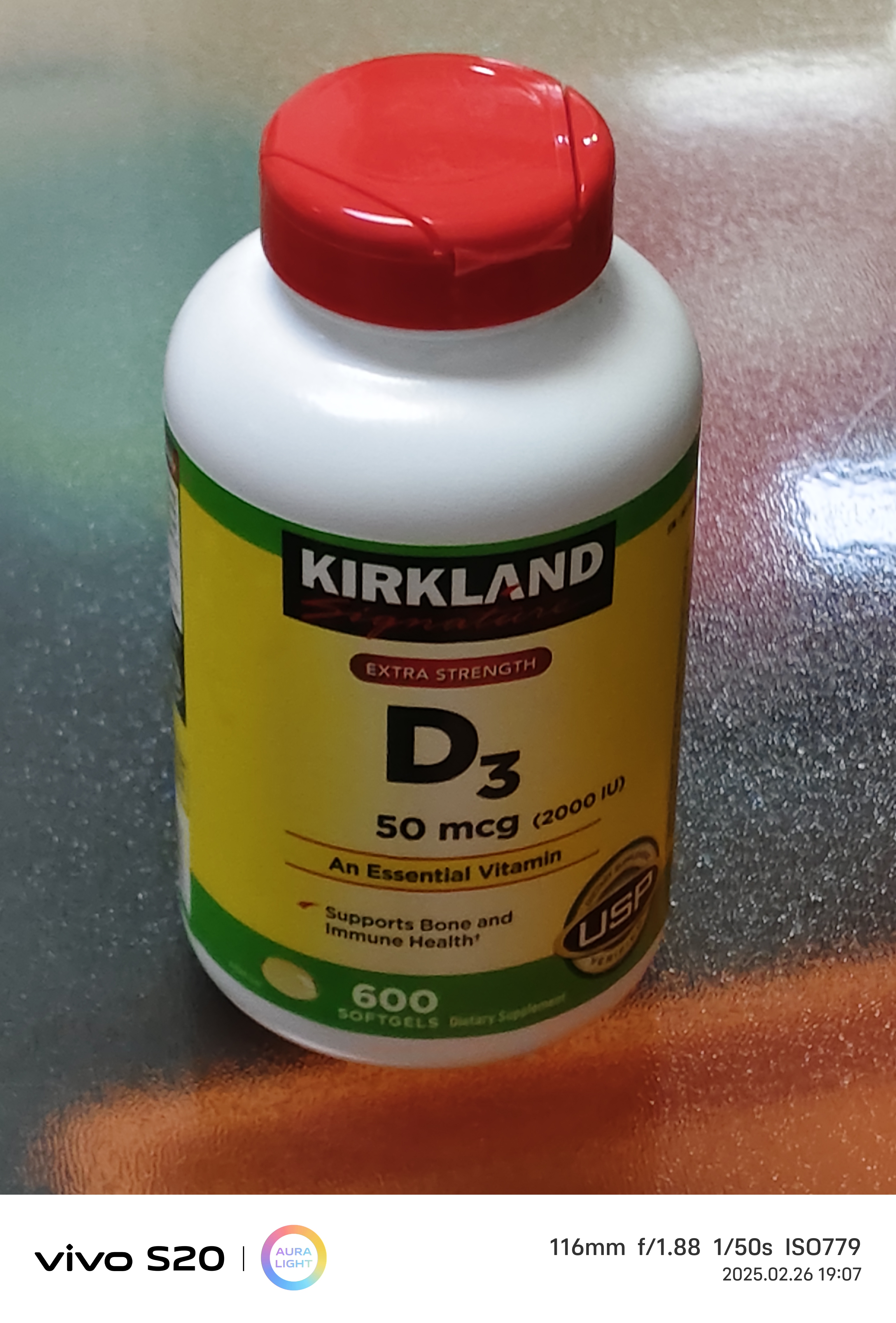 科克兰（KirkLand）美国原装进口维生素D3软胶囊2000iu成人孕妇 维生素D3 2000IU 600粒*1瓶 【高含量易吸收】 实拍图