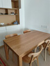 源氏木语实木餐桌北欧办公桌简约小户型家用餐桌椅组合家具 红橡木1.6米一桌四椅Y00S12 实拍图