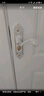 春禄室内门机械锁象牙白卧室通用型门把手实木门锁家用锁具欧式房门锁 D款琥珀白 35-50mm  通用型 带钥匙 实拍图
