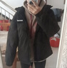 鸭鸭（YAYA）短款羽绒服男女同款冬季情侣装灯芯绒立领休闲百搭撞色男士外套 黑色 L (建议125-145斤) 实拍图