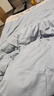 雅鹿纯色水洗棉四件套抑菌裸睡床单被套刺绣被罩床笠单人宿舍床上用品 思雅-高级灰+奶茶【适合裸睡】 1.8m 床单款 四件套-被套200*230cm 实拍图