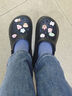 安尚芬户外洞洞鞋女士夏季新款厚底孕妇防滑EVA耐磨踩屎感包头凉拖鞋男 黑色 【透明小可爱】 38-39 （内长245MM） 实拍图