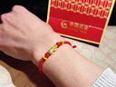 中国黄金（CHINA GOLD）招财貔貅黄金手链男女情侣足金转运珠手绳饰情人节生日礼物送女友 【今/次日达】招财貔貅手链【红绳】 实拍图