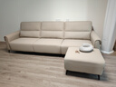 左右真皮沙发【力荐】客厅新款网红奶油风家具小户型直排皮艺沙发6018 [7]2.8m|奶油白|大三人位+脚踏 实拍图