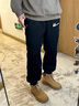 回力童装儿童裤子加绒男童秋冬款一体绒卫裤秋冬中大童保暖裤外穿长裤 【加绒冬款】H回力白K黑 130 cm 实拍图
