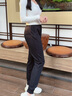 安踏女裤运动裤子女士秋冬季款加绒加厚保暖亲肤舒适针织卫裤休闲长裤 【加绒Anta字母标收口】基础黑-4 XS 女155 实拍图