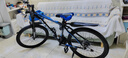 凤凰（Phoenix） 山地自行车成年人男士女士学生变速减震油刹线刹山地车自行车 黑蓝色辐条轮高碳钢车架 24寸（身高145-170左右） 24速数字指拨/默认线碟可改油碟 实拍图