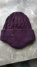 冬天中老年人帽子女妈妈兔毛线帽加绒加厚奶奶老太太针织保暖棉帽 紫色 均码有弹力 实拍图