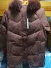 雪中飞中老年妈妈冬装羽绒服大毛领连帽中长款骐骥红宽松防寒保暖外套女 实拍图