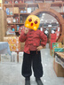 罗蒙儿童唐装加厚套装秋冬款男童汉服女童国潮红色喜庆演出服 红色120 实拍图