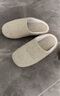 卡帝乐鳄鱼（CARTELO）棉布拖鞋男女秋冬季保暖软底低音情侣居家用鞋 K6001 灰色 39-42 实拍图