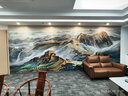 新福壁海 来图定制壁画 门店diy墙布画展厅墙纸定做客厅背景墙壁纸订制打印3d新福壁海 无缝8d水晶布 实拍图