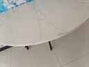 古木鑫折叠桌可移动简易圆形桌子特厚餐桌饭桌家用小户型桌子折叠支架桌 白理石纹黑腿 1米 三折叠单桌 实拍图