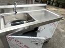 法耐（FANAI） 加厚304不锈钢一体水槽柜商用厨房洗菜盆洗手池洗碗池一体盆 【旗舰右单槽】长100宽50高80 实拍图