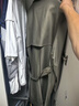 W2X2025春季新款风衣男士中长款过膝细斜纹收腰设计感男士风衣外套 米灰 2XL 实拍图
