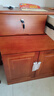 鲁菏鑫森斗柜 实木斗柜现代简约简约储物柜卧室抽屉柜客厅收纳柜子 板栗色三斗两门【带锁】 实拍图