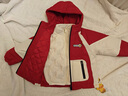 WALNUT DUCK小黄鸭儿童冬季新款羽绒内胆套装连帽拼色冬装休闲外套XT112 红色（三件套） 110 （建议身高105-115cm） 实拍图