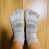 injinji五指袜中筒薄款专业防水泡跑步袜coolmax运动速干脚趾袜子 灰 S(37-40) 实拍图