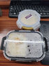 霜山SHIMOYAMA高硼硅玻璃饭盒微波加热专用餐盒上班族带饭便当盒冰箱保鲜盒 【盒体可微波加热】2分隔640ml 实拍图