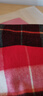 上海故事100%羊毛女士格子围巾春秋季围脖礼盒装送女友生日礼物 大红格 实拍图