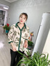 俞兆林妈妈夏装洋气衣服T恤中老年女装春秋款衬衫40 50岁夏季衣服60大码 绿色上衣+黑色裤子 XL 建议105-120斤 实拍图