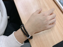 银千惠999纯银手链男士黑曜石双层手串轻奢新年214情人节礼物送男友生日 品牌首饰盒 精美礼盒送老公/配首饰证书/情人节生日礼物 实拍图