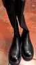 热风（hotwind)长筒靴女冬季女士厚底增高复古休闲显瘦高筒骑士靴子 实拍图