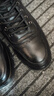 强人休闲鞋男头层牛皮加绒保暖棉皮鞋户外运动鞋 JDB2373022 黑色 41 实拍图