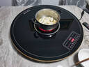 火暖星暖菜板热饭菜保温加热板圆形餐桌自动旋转盘家用带火锅多功能商用 【电陶炉款黑】火锅+保温手自旋转一体 70CM 实拍图
