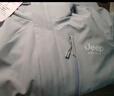 吉普（JEEP）冲锋衣女新款三合一可拆卸户外防风防水超好看登山服冲锋衣裤外套 女款-月光蓝【三合一可拆卸】 XL（120-135斤） 实拍图