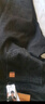 啄木鸟（TUCANO）牛仔裤男秋冬季宽松直筒商务休闲裤男弹力裤子男装 黑灰色加绒 38 实拍图