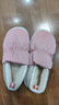 儿童棉拖鞋冬季包跟防水防滑小孩男女童拖鞋秋冬加绒保暖宝宝棉鞋 布粉色【小白底3.0CM】 34 -35码【内长21CM】 实拍图