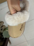 朴西2024秋冬新款麂皮绒包头棉拖鞋女家用保暖厚底踩屎感外穿情侣棉拖 米白色 36-37 实拍图