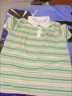 妄潮大码POLO衫短袖t恤男夏季条纹带领翻领时尚潮牌冰丝休闲半袖T 【高质量跑量款】坊R13浅绿 M 建议体重85-95斤可穿 实拍图